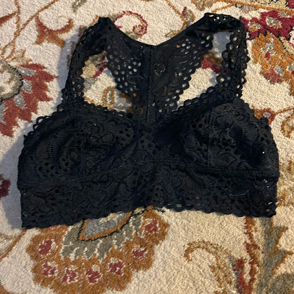 Aerie black lace Bralet size small lined but not padding